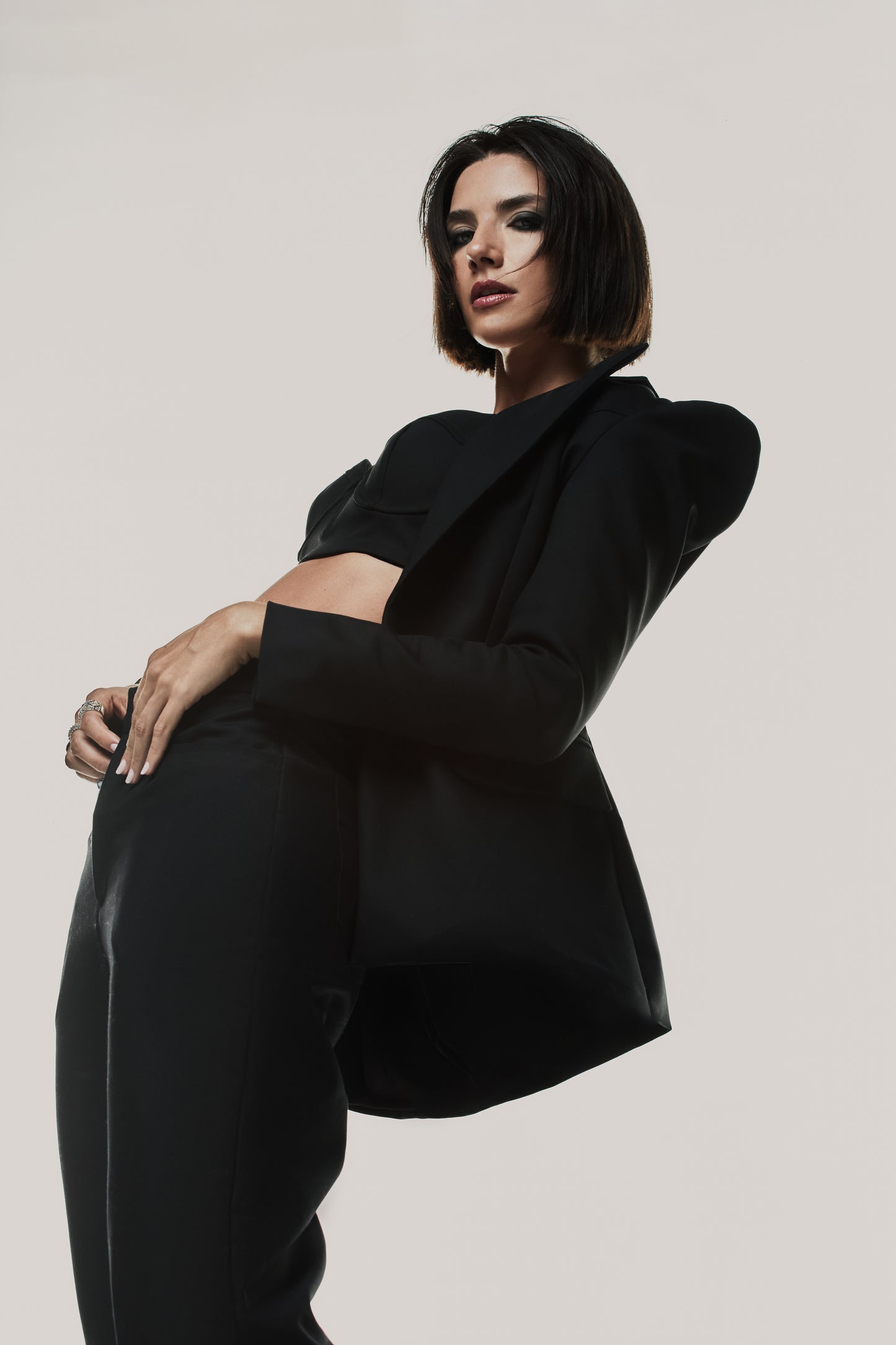 Calça alfaiataria lisa ano 1990