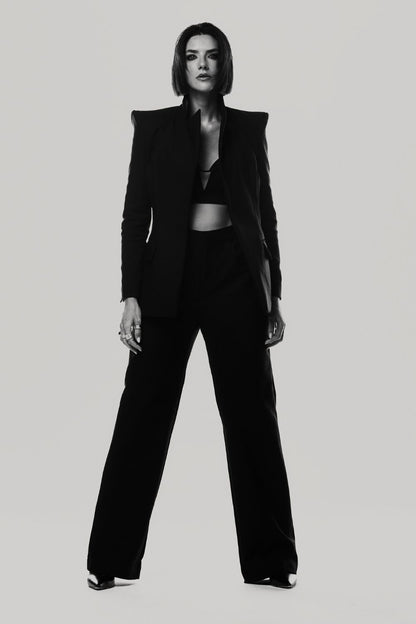 Calça alfaiataria lisa ano 1990