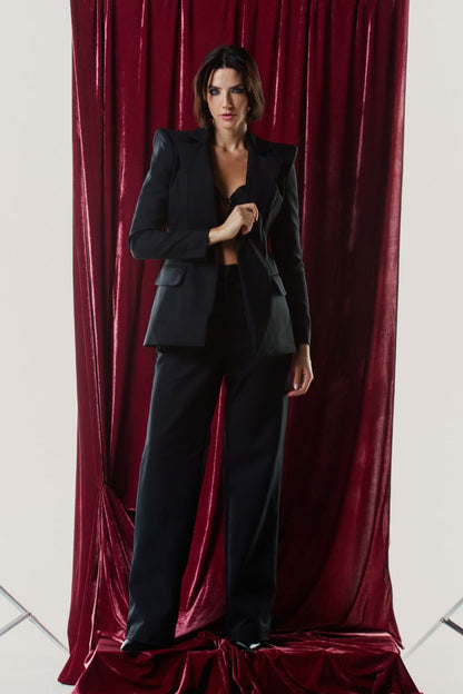 Calça alfaiataria lisa ano 1990