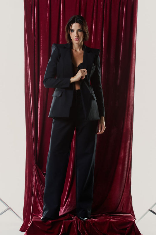 Calça alfaiataria lisa ano 1990